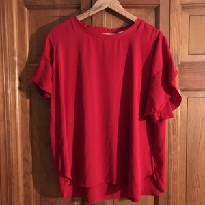 LOFT red side slit top 🌹